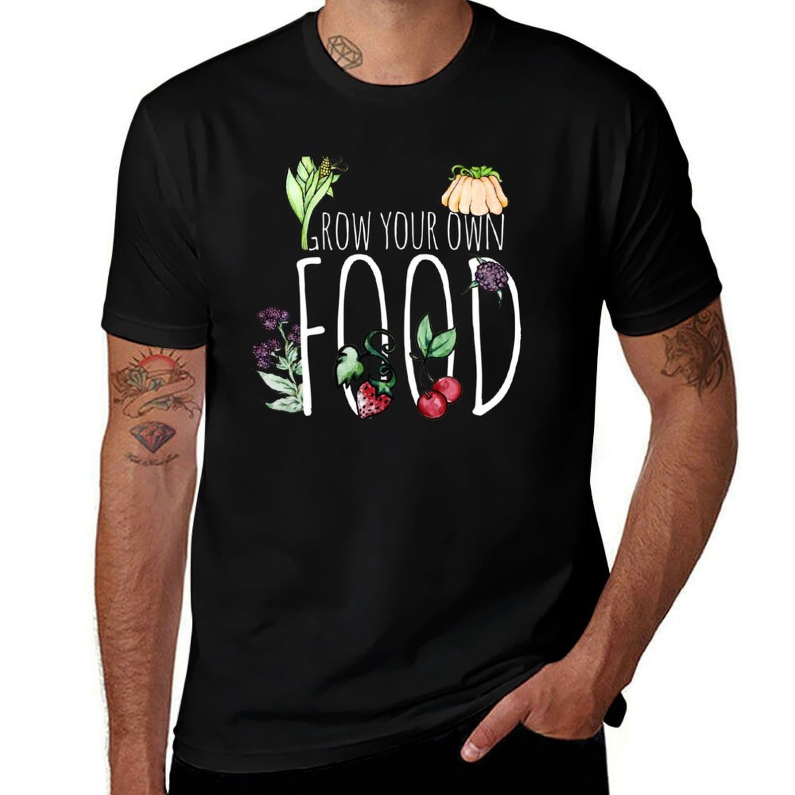 Urban Farming In China - 自分だけの食品を育てよう！都市農業Tシャツ、男性用コットンTシャツパック