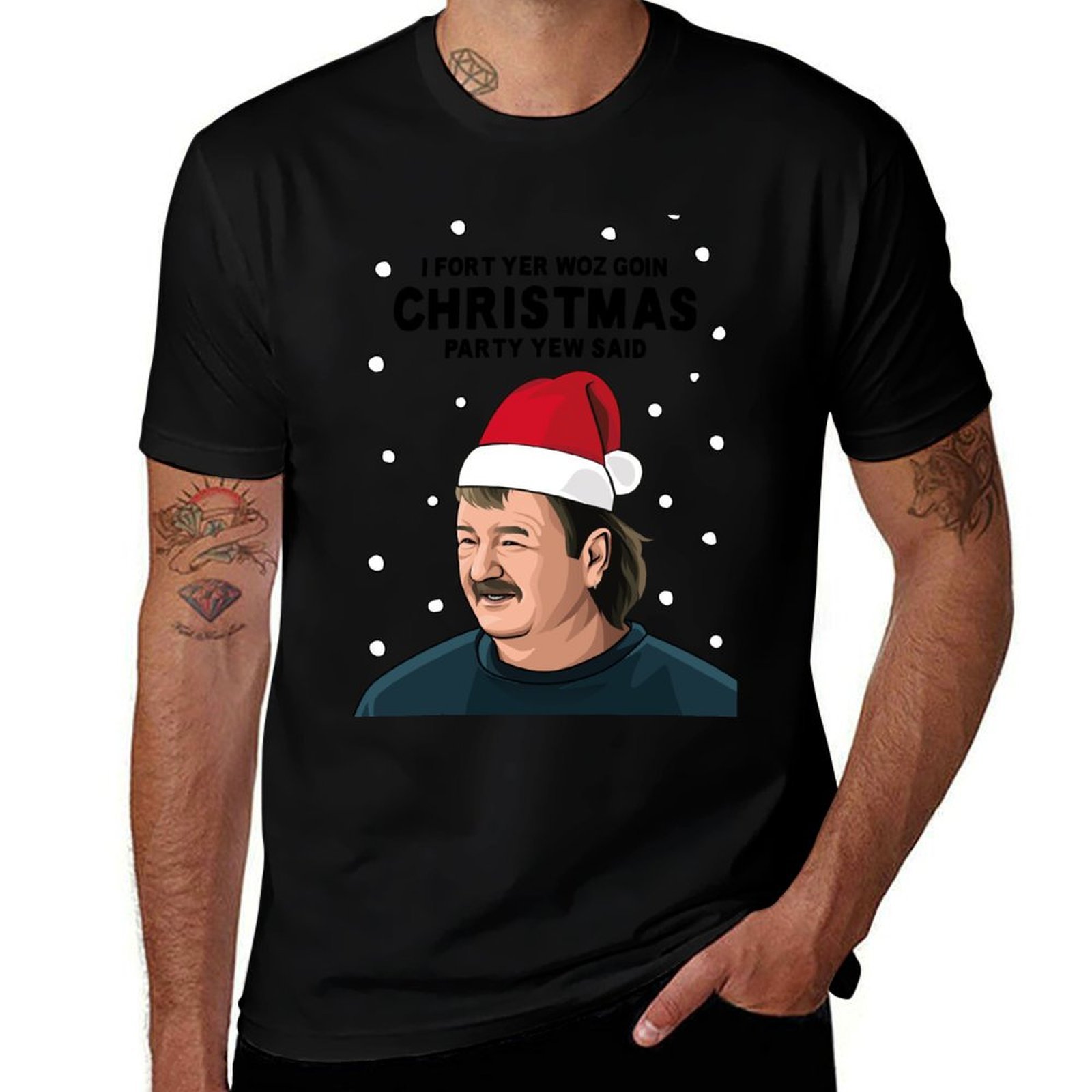 Urban Farming In China - クラークソンズ・ファームのジェラルド クリスマスジャンパーTシャツ アーバンカジュアル ルーズフィットTシャツ